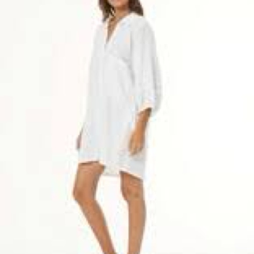 YFB Young Fabulous & Broke Sand Dollar Linen Orange Shirt Dress - Picture 2 of 14